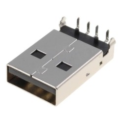 DS1097-BN0; Plug; USB A; THT; angled 90°; 1.5A; Contacts: phosphor bronze; 500V; CONNFLY