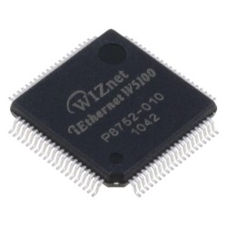 W5100; IC: Ethernet controller; 8bit BUS,SPI; LQFP80; -40÷85°C; 3.3VDC; WIZNET