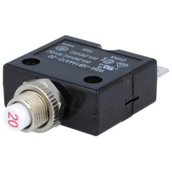 1423674-9; Circuit breaker; Urated: 250VAC; 50VDC; 20A; SPST-NC; Poles: 1; TE Connectivity