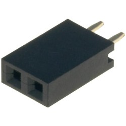 DS1023-1*2S21; Socket; pin strips; female; PIN: 2; straight; 2.54mm; THT; 1x2; 3A; CONNFLY