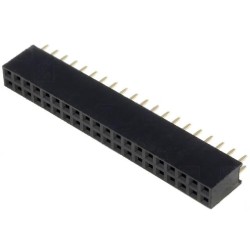 DS1023-2*20S21; Socket; pin strips; female; PIN: 40; straight; 2.54mm; THT; 2x20; CONNFLY