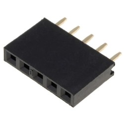 DS1023-1*5S21; Socket; pin strips; female; PIN: 5; straight; 2.54mm; THT; 1x5; 3A; CONNFLY