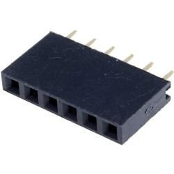 DS1023-1*6S21; Socket; pin strips; female; PIN: 6; straight; 2.54mm; THT; 1x6; 3A; CONNFLY