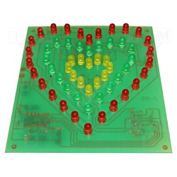 ; Circuit; flashing heart; visual effects; No.of diodes: 58; JABEL