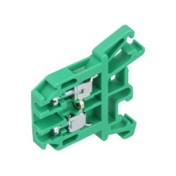 ZUG-G2,5 A11-0075; Splice terminal: rail; 0.5÷2.5mm2; ways: 1; terminals: 2; green; POKÓJ