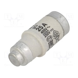 002212002; Fuse: fuse; gG; 25A; 400VAC; 250VDC; ceramic; D02; D0; ETI POLAM