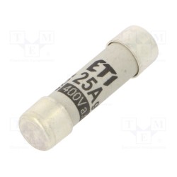 002610013; Fuse: fuse; gG; 25A; 400VAC; cylindrical,industrial; 8x31mm; ETI POLAM