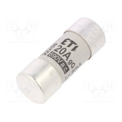 002640011; Fuse: fuse; gG; 20A; 690VAC; cylindrical,industrial; 22x58mm; ETI POLAM