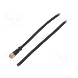 0800 04 002 2M; Connection lead; M8; PIN: 4; straight; 2m; plug; 50VAC; 4A; -25÷80°C; LUTRONIC