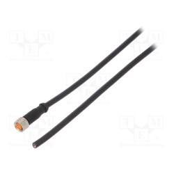 0800 04 002 5M; Connection lead; M8; PIN: 4; straight; 5m; plug; 50VAC; 4A; -25÷80°C; LUTRONIC