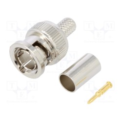 1-1337428-0; BNC Str Plg Hex 75Ohm Nickel P; TE Connectivity