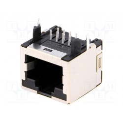 1-406541-5; Socket; RJ45; PIN: 8; Layout: 8p8c; THT; on PCBs; TE Connectivity