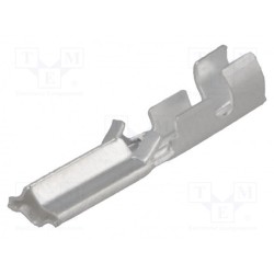 1361.61; Socket for solder pin; crimped; for cable; silver plated; brass; VOGT