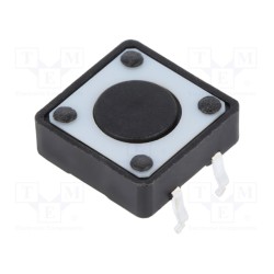 1437565-2; Switch: microswitch TACT; Pos: 2; SPST-NO; 0.05A/24VDC; Body: black; TE Connectivity