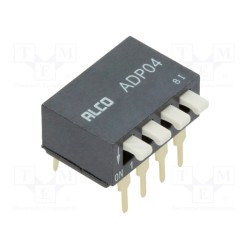 1571999-6; Switch: DIP-SWITCH; Pos: 2; SPST; 0.1A/24VDC; Illumin: none; 50mΩ; TE Connectivity