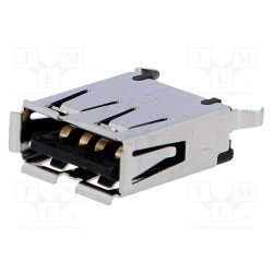 1734366-1; Socket; USB A; on PCBs; THT; PIN: 4; straight; TE Connectivity