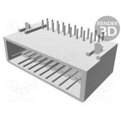 178308-2; Socket; wire-board; male; Dynamic D-3100D; 3.81mm; PIN: 20; 250V; TE Connectivity