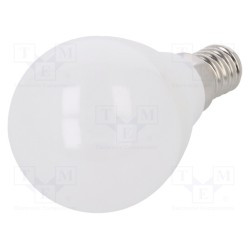 SKU 169; LED lamp; neutral white; E14; 220/240VAC; 470lm; 5.5W; 180°; 4000K; V-TAC