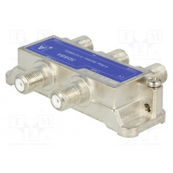 3DSS4; Splitter; screw; 1218MHz; Output: F female x4; Series: 3D Line; TELESTE