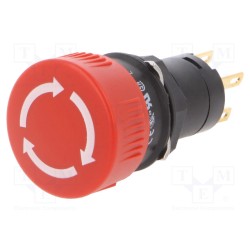 51-253.022; Switch: emergency stop; Stabl.pos: 2; NC + NO; 16mm; red; none; IP65; EAO