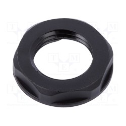 6000046CC; Nut; M16; polyamide; UL94V-2; black; -40÷125°C; Thread: metric; TECHNO