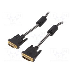 84521; Cable; dual link; DVI-D (24+1) plug,both sides; 3m; black; 30AWG; EDNET
