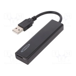 85241; Card reader: memory; USB 2.0; black; Communication: USB; 70mm; EDNET