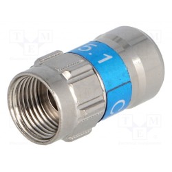 99909644-01 F-56 5.1; Plug; F; male; straight; RG6; 7.1mm; push-in; for cable; CABELCON