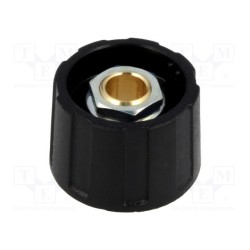 A2523060; Knob; without pointer; ABS; Øshaft: 6mm; Ø23x15.5mm; black; OKW