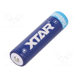 18650 3500 10A BUTTON TOP; Re-battery: Li-Ion; MR18650; 3.7V; 3500mAh; Ø18.6x70mm; 10A; XTAR