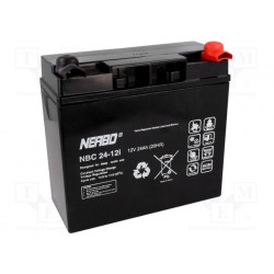 NBC 24-12I; Re-battery: acid-lead; 12V; 24Ah; AGM; maintenance-free; NERBO