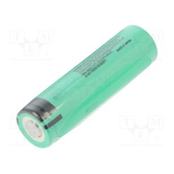 NCR18650A; Re-battery: Li-Ion; MR18650; 3.6V; 3100mAh; Ø18.2x65.1mm; PANASONIC