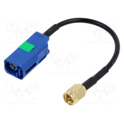 ; Antenna adapter; Fakra GPS S socket,SMA-A plug; straight; 100mm; JC Antenna