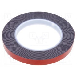 AFTC 6411; Tape: fixing; W: 12mm; L: 5m; Thk: 1.1mm; double-sided; acrylic; black; AFTC