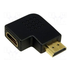 AH0008; Adapter; HDMI socket,HDMI plug 90°; Colour: black; LOGILINK