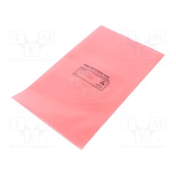 001-0009; Protection bag; ESD; L: 254mm; W: 152mm; Thk: 75um; 100pcs; pink; ANTISTAT