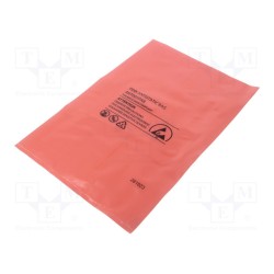 001-0017; Protection bag; ESD; L: 305mm; W: 203mm; Thk: 75um; 100pcs; pink; ANTISTAT