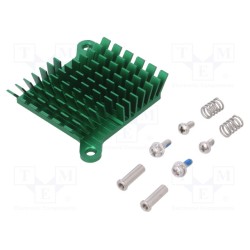 ATS-1038-C3-R0; Heatsink: extruded; grilled; BGA; green; L: 40mm; W: 38mm; H: 10mm; Advanced Thermal Solutions