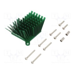 ATS-1040-C1-R0; Heatsink: extruded; grilled; BGA; green; L: 40mm; W: 38mm; H: 25mm; Advanced Thermal Solutions