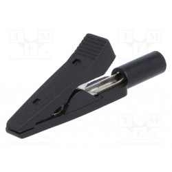 ; Crocodile clip; 10A; 60VDC; black; Overall len: 41.5mm; AXIOMET