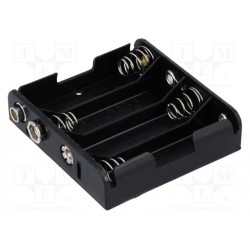 BH-341-1B; Holder; Leads: 6F22 type; Size: AA,R6; Batt.no: 4; Colour: black; COMF