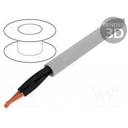 S54448; Wire; BiT 500; 2x1mm2; unshielded; 300/500V; PVC; Cu; stranded; grey; BITNER