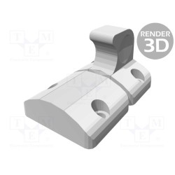 BMS.L-32-25-CH4; Clasp; technopolymer (PA); W: 38mm; L: 56.5mm; Colour: black; 25N; ELESA+GANTER