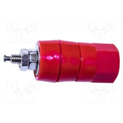 BU-00282-2; Laboratory clamp; red; Contacts: brass; Mounting: screw,on panel; MUELLER ELECTRIC