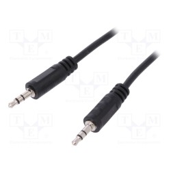 CA1049; Cable; Jack 3.5mm plug,both sides; 1m; black; LOGILINK