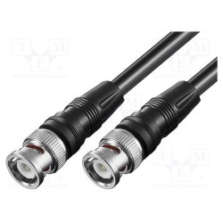 50075; Cable; 75Ω; 10m; BNC plug,both sides; black; Goobay