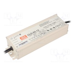 CLG-60-12; Power supply: switched-mode; LED; 60W; 12VDC; 5A; 90÷264VAC; IP67; MEAN WELL