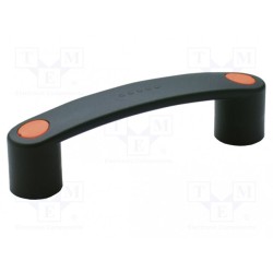 260111-C2; Handle; Mat: technopolymer (PA); black; H: 35mm; L: 116mm; orange; ELESA+GANTER