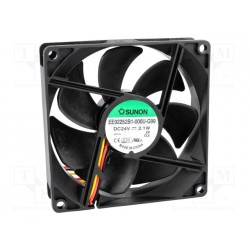 EE92252B1-000U-G99; Fan: DC; axial; 24VDC; 92x92x25mm; 87.55m3/h; 34dBA; ball bearing; SUNON