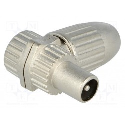 FA-004; Plug; coaxial 9.5mm (IEC 169-2); male; shielded; angled 90°; 75Ω; TELESTE